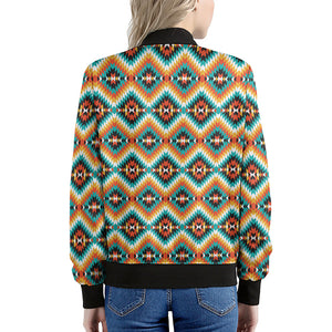 Ethnic Native American Pattern Print Women's Bomber Jacket