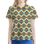Ethnic Native American Pattern Print Women's Polo Shirt