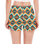 Ethnic Native American Pattern Print Women's Split Running Shorts