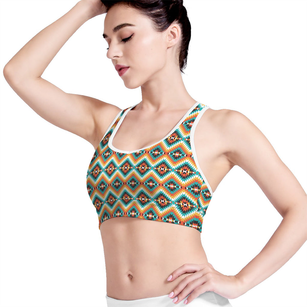 Ethnic Native American Pattern Print Women's Sports Bra
