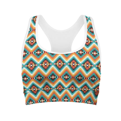 Ethnic Native American Pattern Print Women's Sports Bra