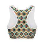 Ethnic Native American Pattern Print Women's Sports Bra