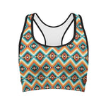 Ethnic Native American Pattern Print Women's Sports Bra