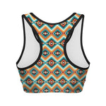 Ethnic Native American Pattern Print Women's Sports Bra