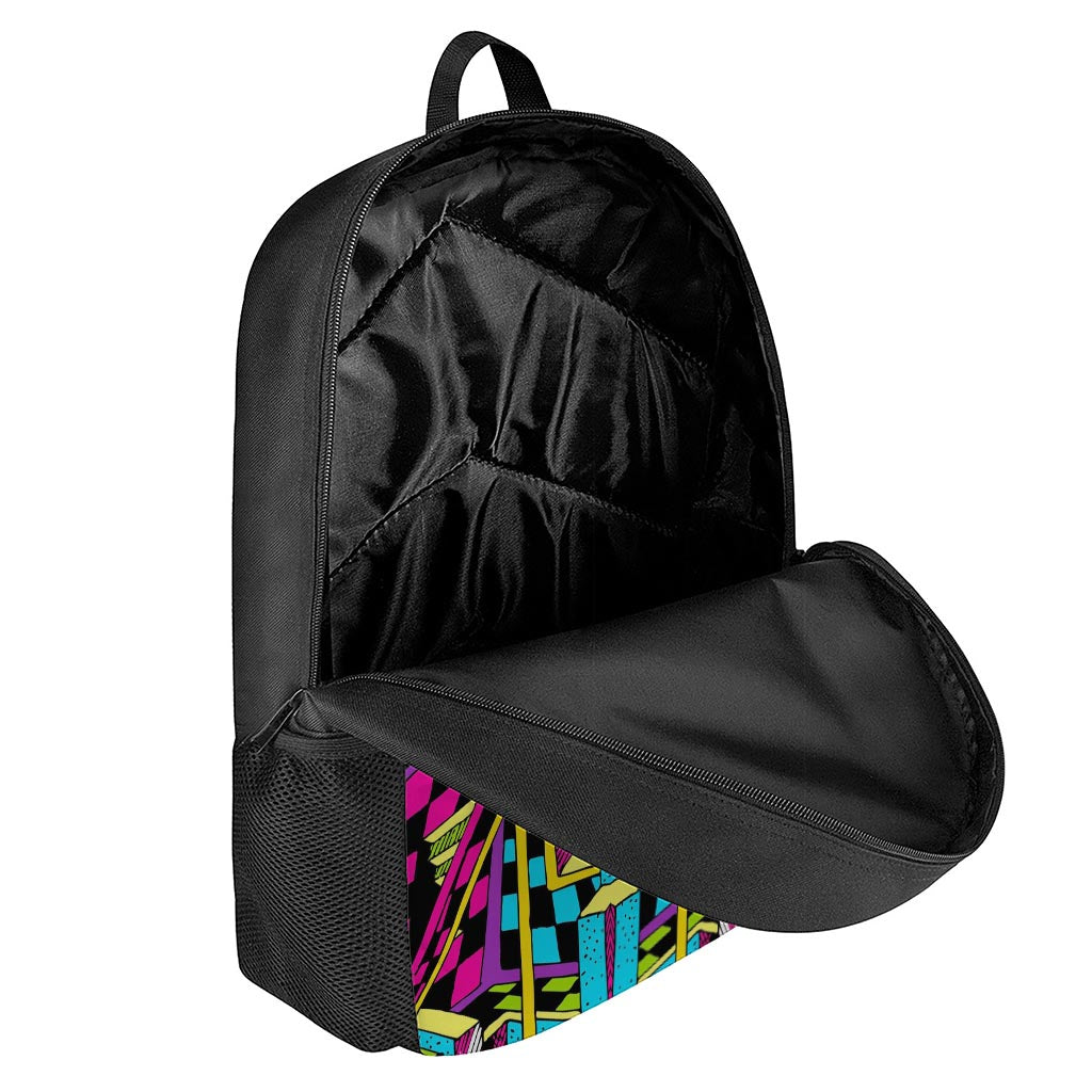 Ethnic Psychedelic Trippy Print 17 Inch Backpack