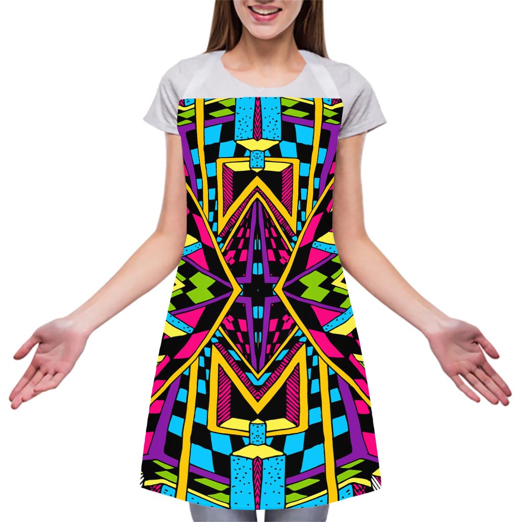 Ethnic Psychedelic Trippy Print Adjustable Apron