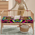 Ethnic Psychedelic Trippy Print Baby Crib Sheet