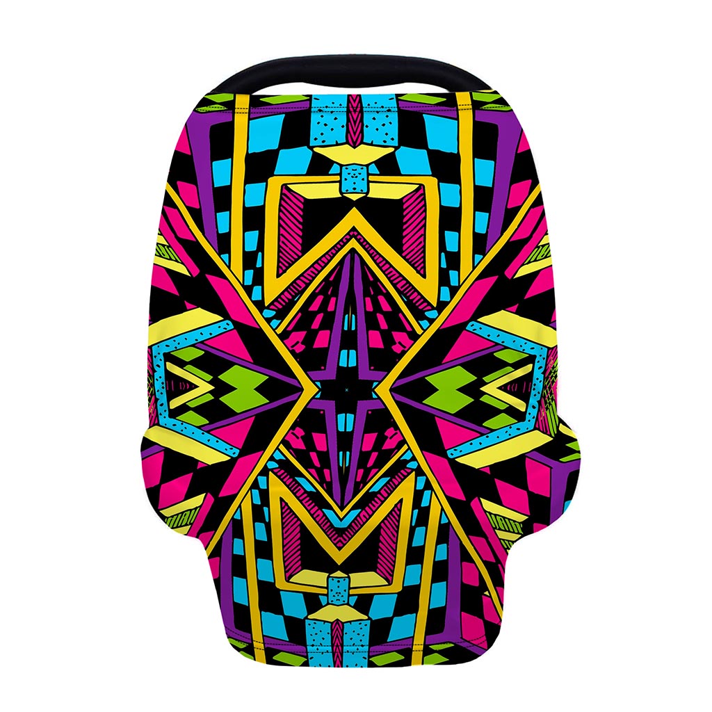 Ethnic Psychedelic Trippy Print Baby Seat Cover