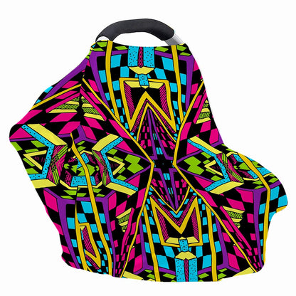 Ethnic Psychedelic Trippy Print Baby Seat Cover