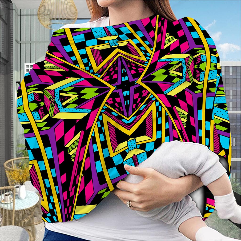 Ethnic Psychedelic Trippy Print Baby Seat Cover