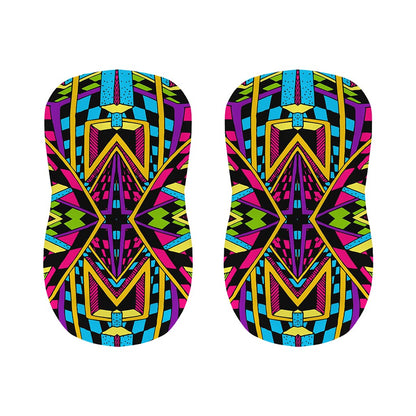 Ethnic Psychedelic Trippy Print Bar Stool Covers