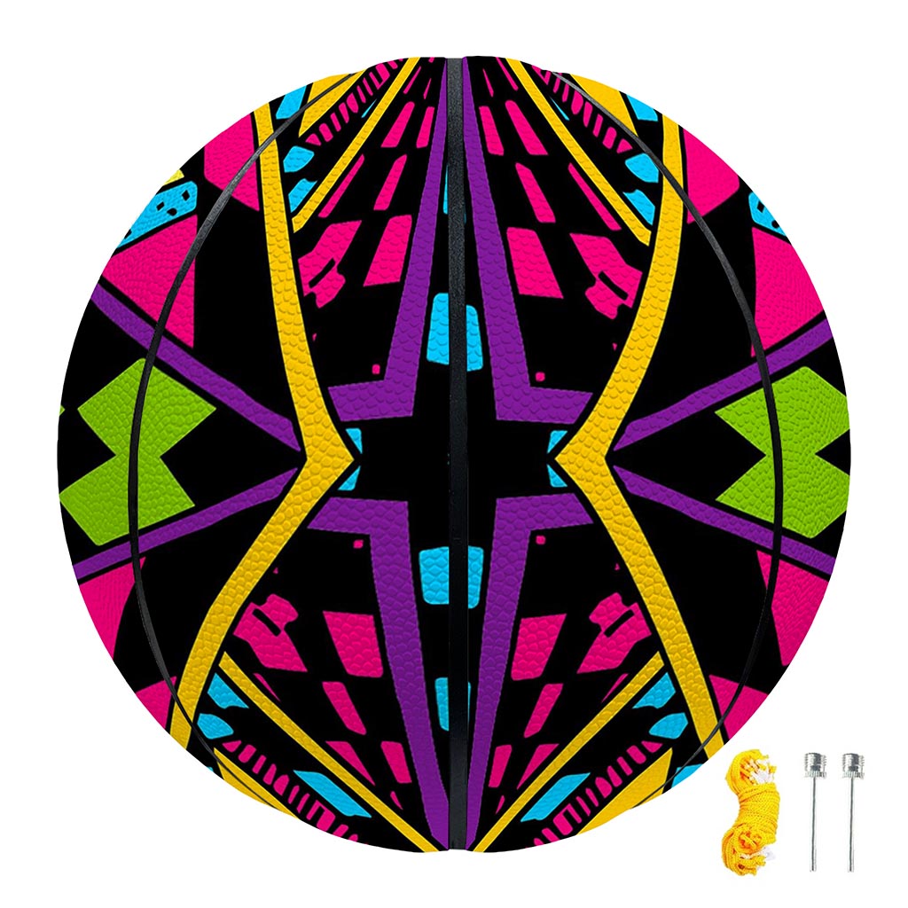 Ethnic Psychedelic Trippy Print Basketball