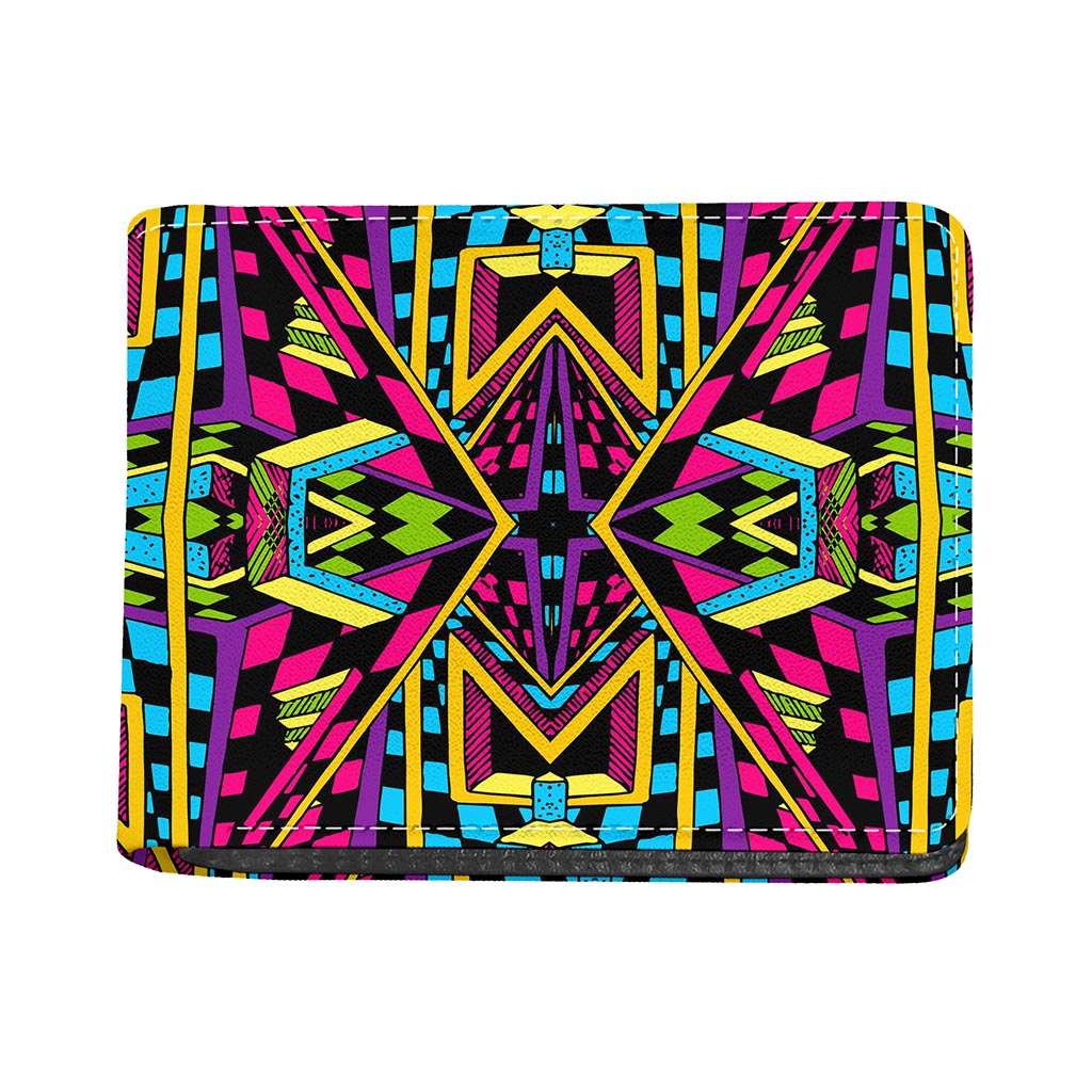 Ethnic Psychedelic Trippy Print Bifold Wallet