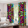 Ethnic Psychedelic Trippy Print Blackout Grommet Curtains