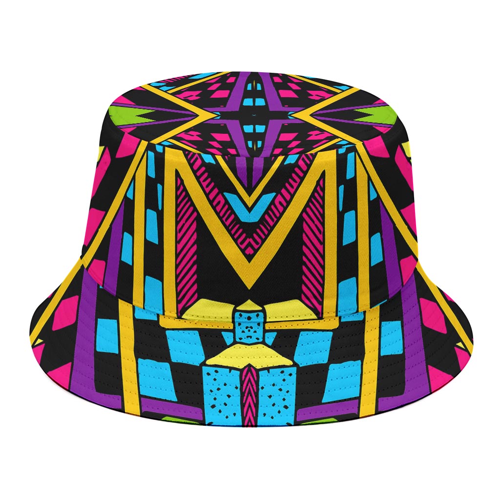 Ethnic Psychedelic Trippy Print Bucket Hat