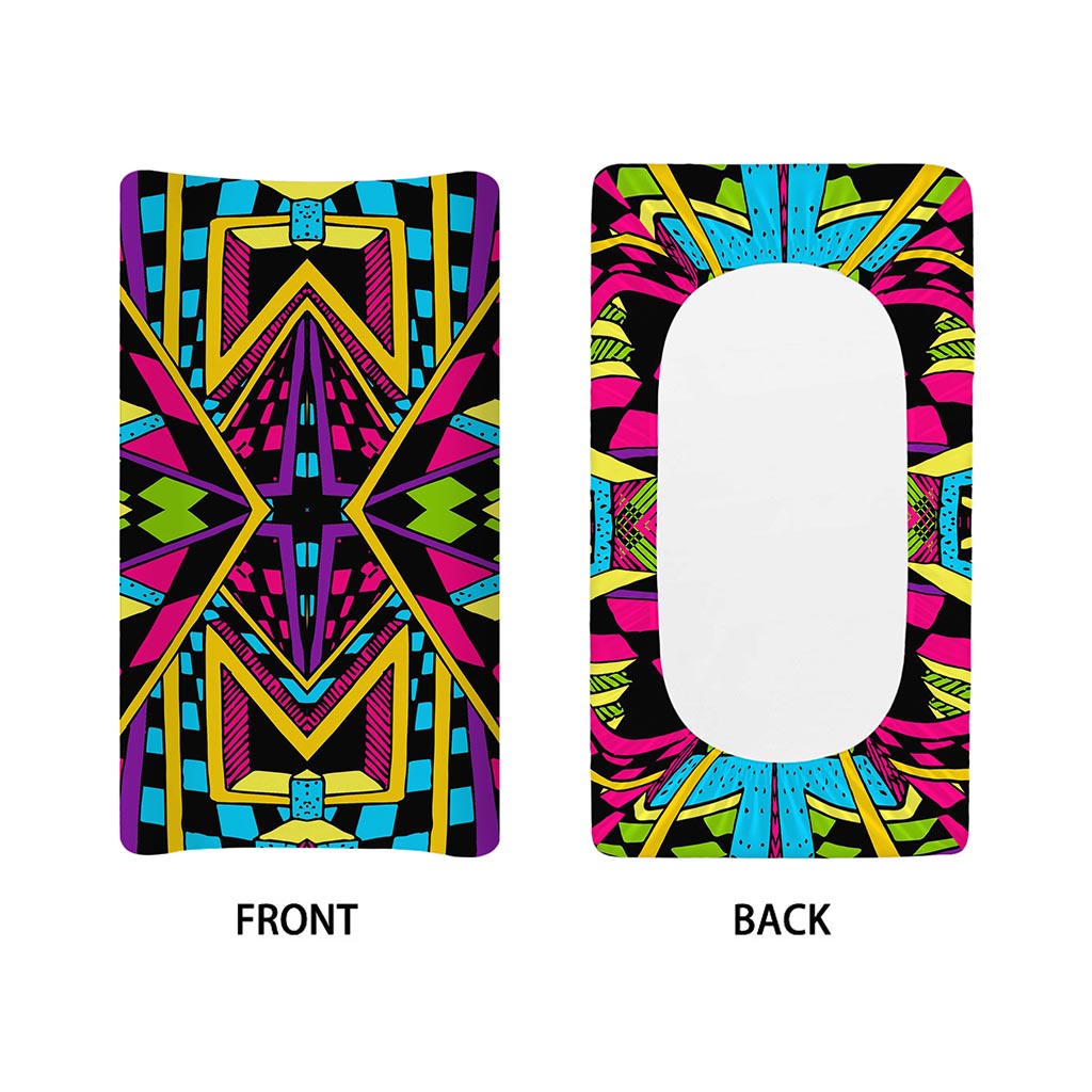 Ethnic Psychedelic Trippy Print Changing Pad Cover
