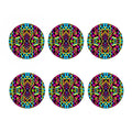 Ethnic Psychedelic Trippy Print Coaster Set