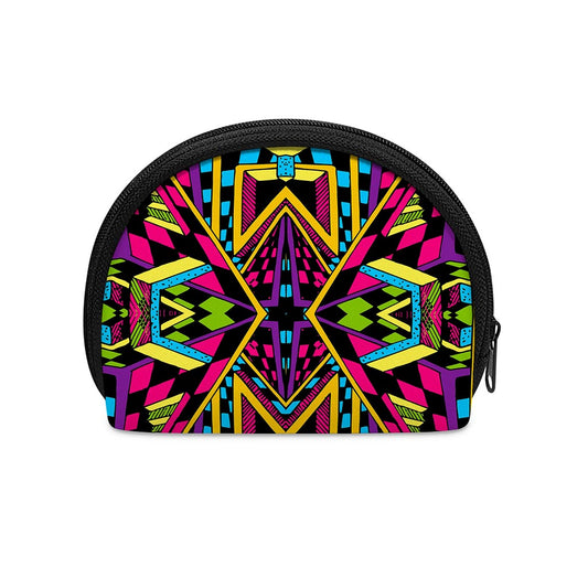 Ethnic Psychedelic Trippy Print Coin Purse