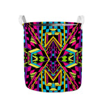 Ethnic Psychedelic Trippy Print Collapsible Laundry Basket