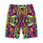 Ethnic Psychedelic Trippy Print Cotton Shorts