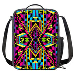 Ethnic Psychedelic Trippy Print Crossbody Lunch Bag