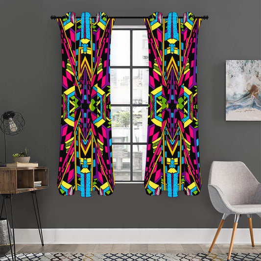 Ethnic Psychedelic Trippy Print Curtain