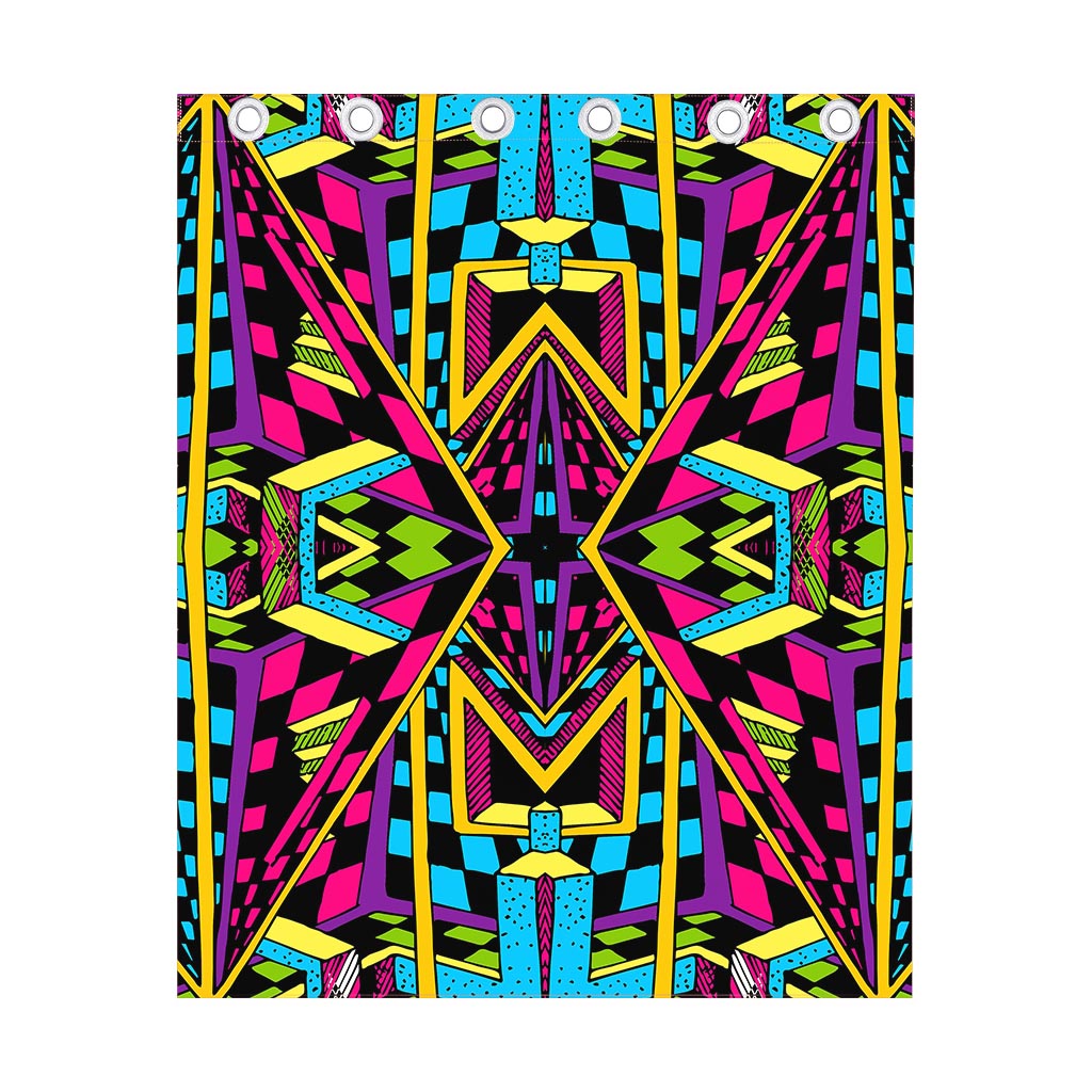 Ethnic Psychedelic Trippy Print Curtain