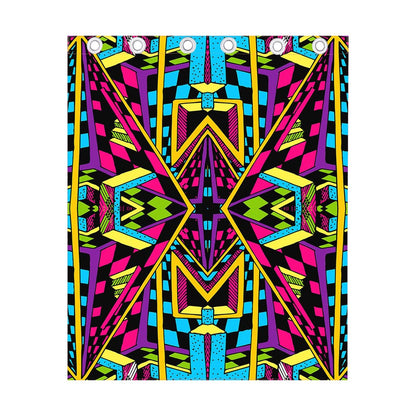 Ethnic Psychedelic Trippy Print Curtain