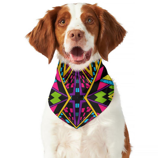 Ethnic Psychedelic Trippy Print Dog Bandana