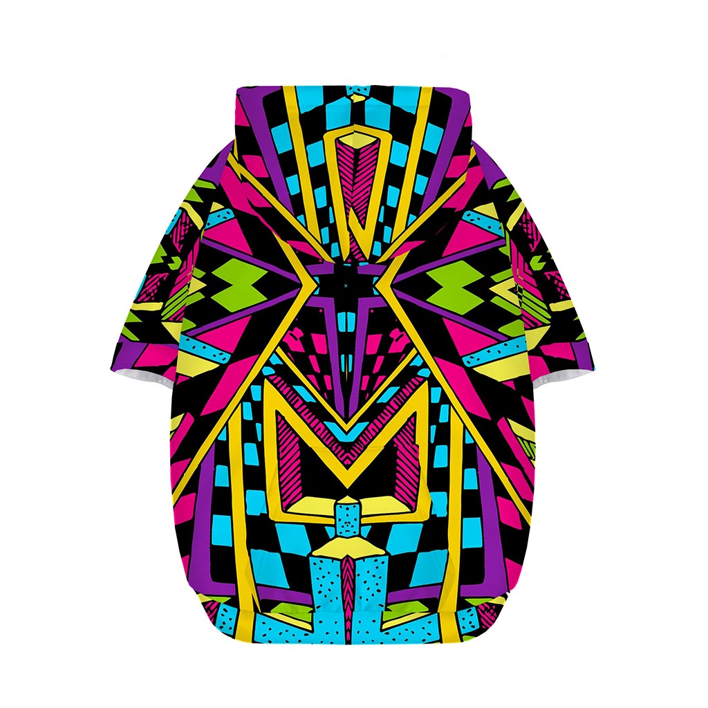 Ethnic Psychedelic Trippy Print Dog Zip Up Hoodie