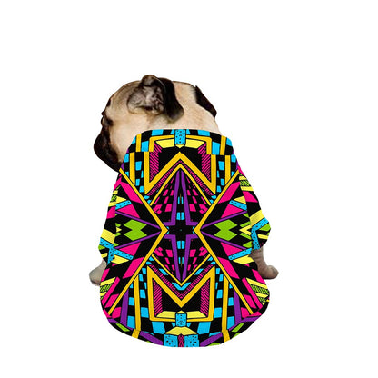 Ethnic Psychedelic Trippy Print Dog Zip Up Jacket