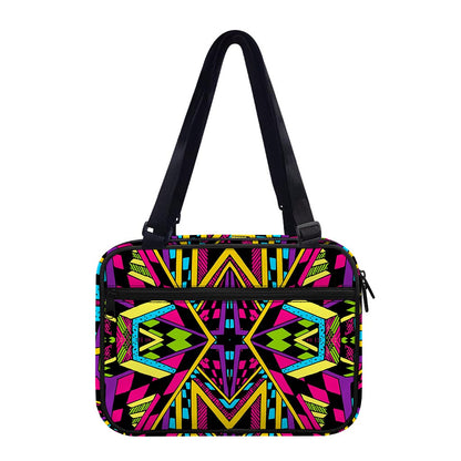 Ethnic Psychedelic Trippy Print Double Strap Bible Bag