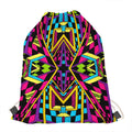 Ethnic Psychedelic Trippy Print Drawstring Bag