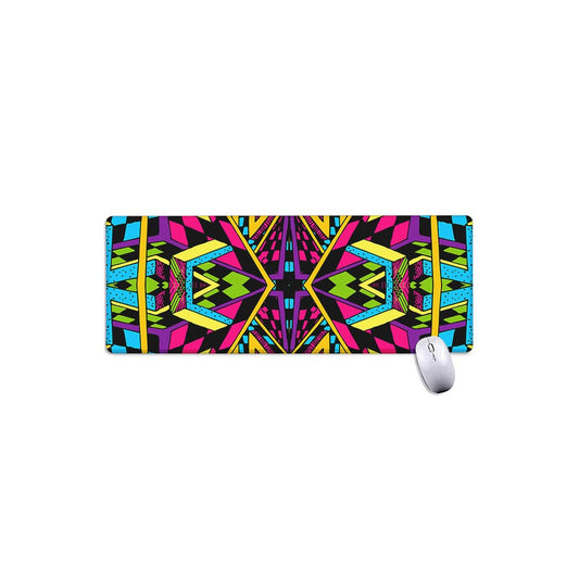 Ethnic Psychedelic Trippy Print Extended Mouse Pad