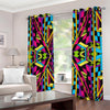 Ethnic Psychedelic Trippy Print Extra Wide Grommet Curtains