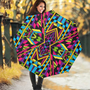 Ethnic Psychedelic Trippy Print Foldable Umbrella