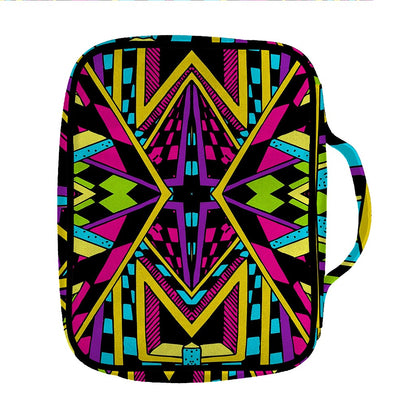 Ethnic Psychedelic Trippy Print Front Pocket Bible Bag