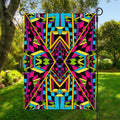Ethnic Psychedelic Trippy Print Garden Flag