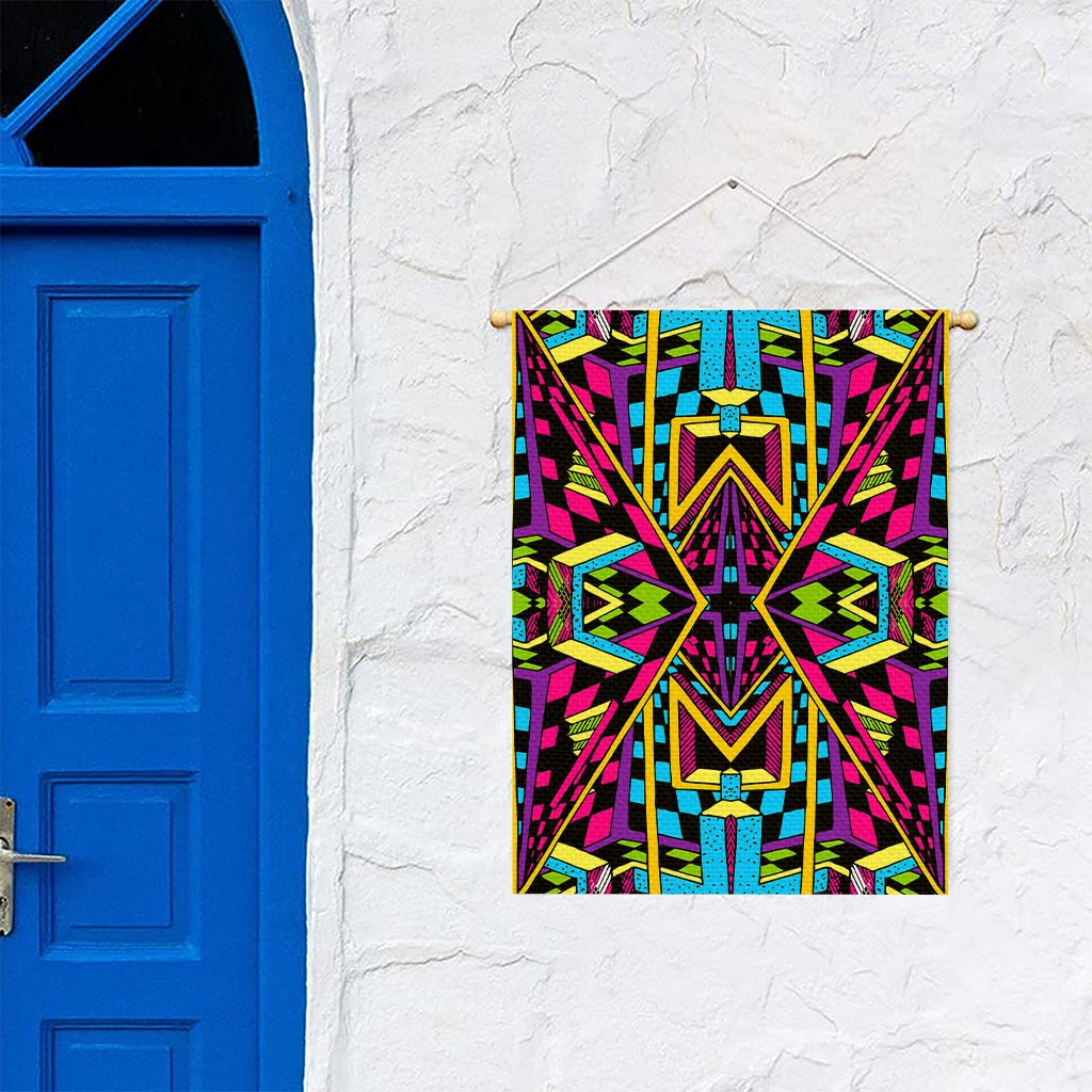 Ethnic Psychedelic Trippy Print Garden Flag