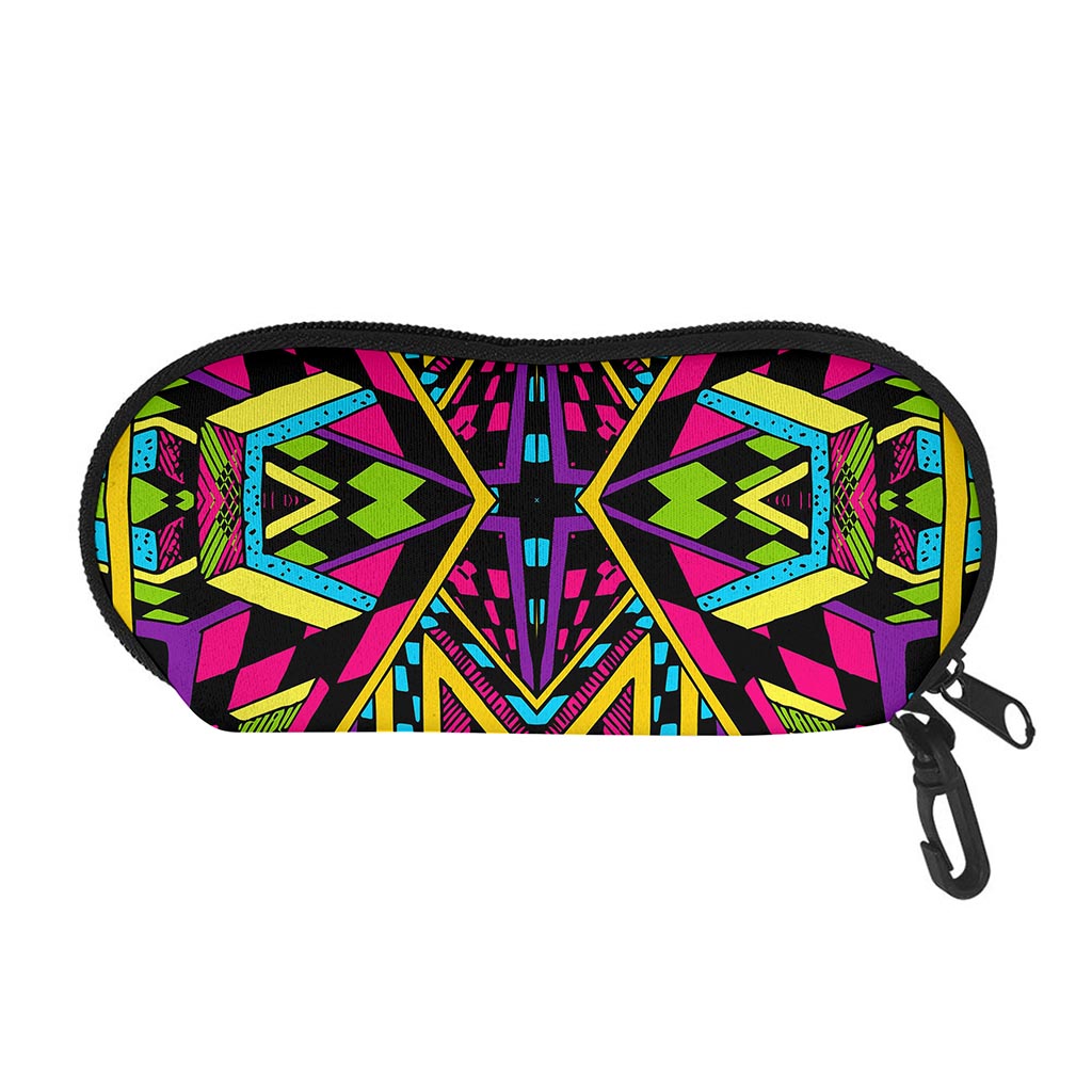 Ethnic Psychedelic Trippy Print Glasses Case