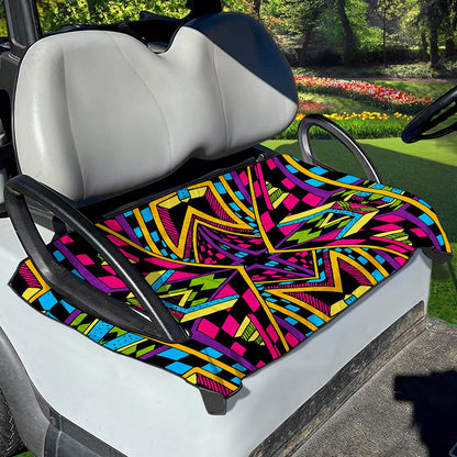 Ethnic Psychedelic Trippy Print Golf Cart Seat Cover