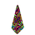 Ethnic Psychedelic Trippy Print Hand Towel