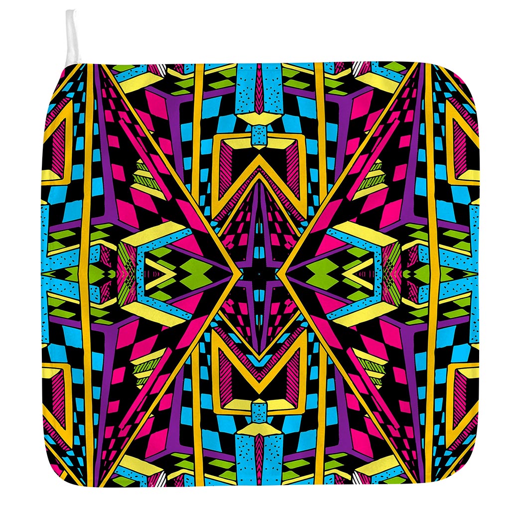 Ethnic Psychedelic Trippy Print Hand Towel