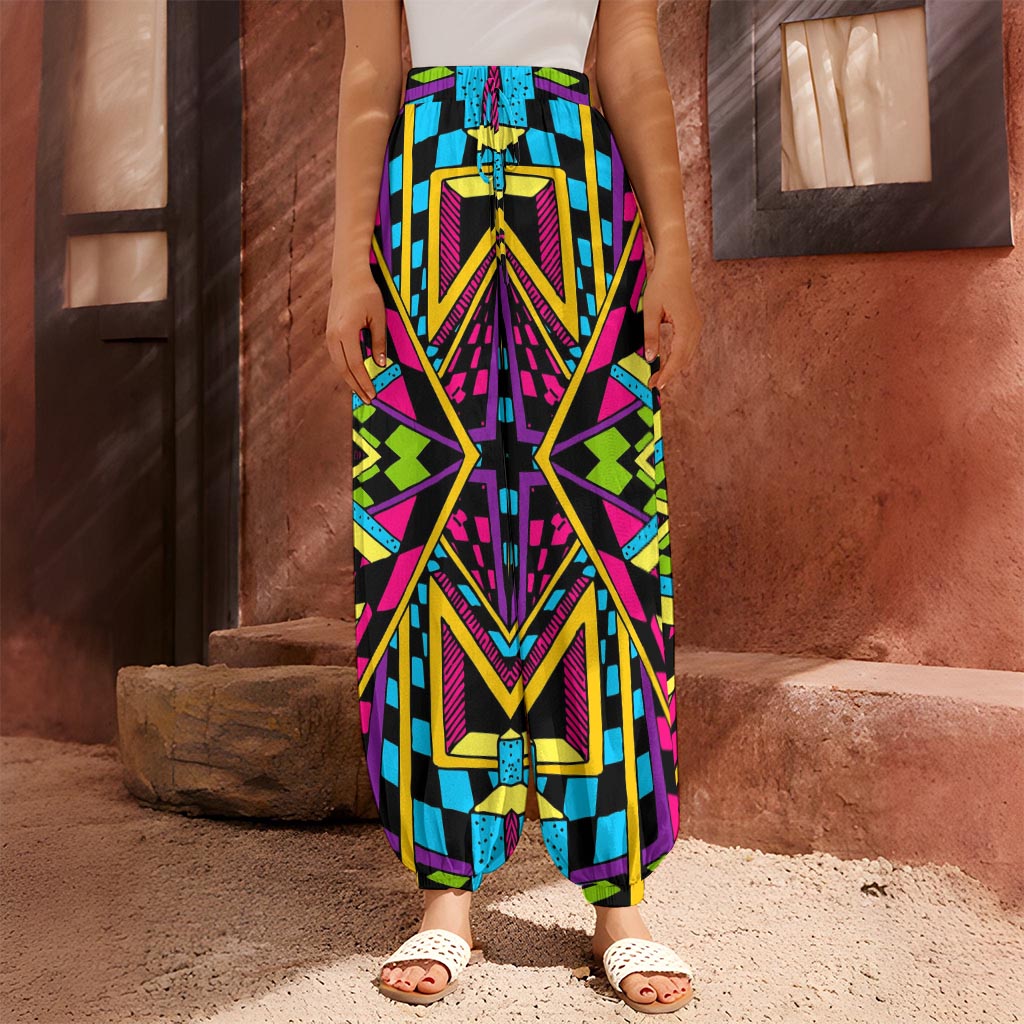 Ethnic Psychedelic Trippy Print Harem Pants
