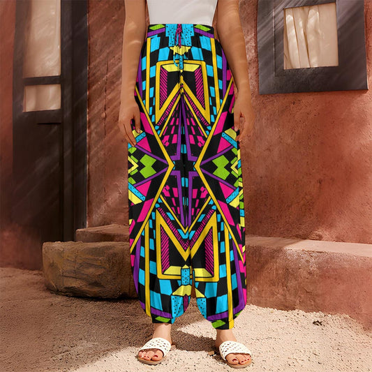 Ethnic Psychedelic Trippy Print Harem Pants