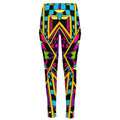 Ethnic Psychedelic Trippy Print High-Waisted Pocket Leggings