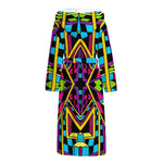 Ethnic Psychedelic Trippy Print Hooded Bathrobe
