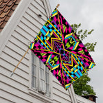 Ethnic Psychedelic Trippy Print House Flag