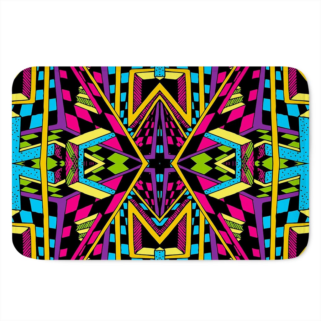 Ethnic Psychedelic Trippy Print Indoor Door Mat