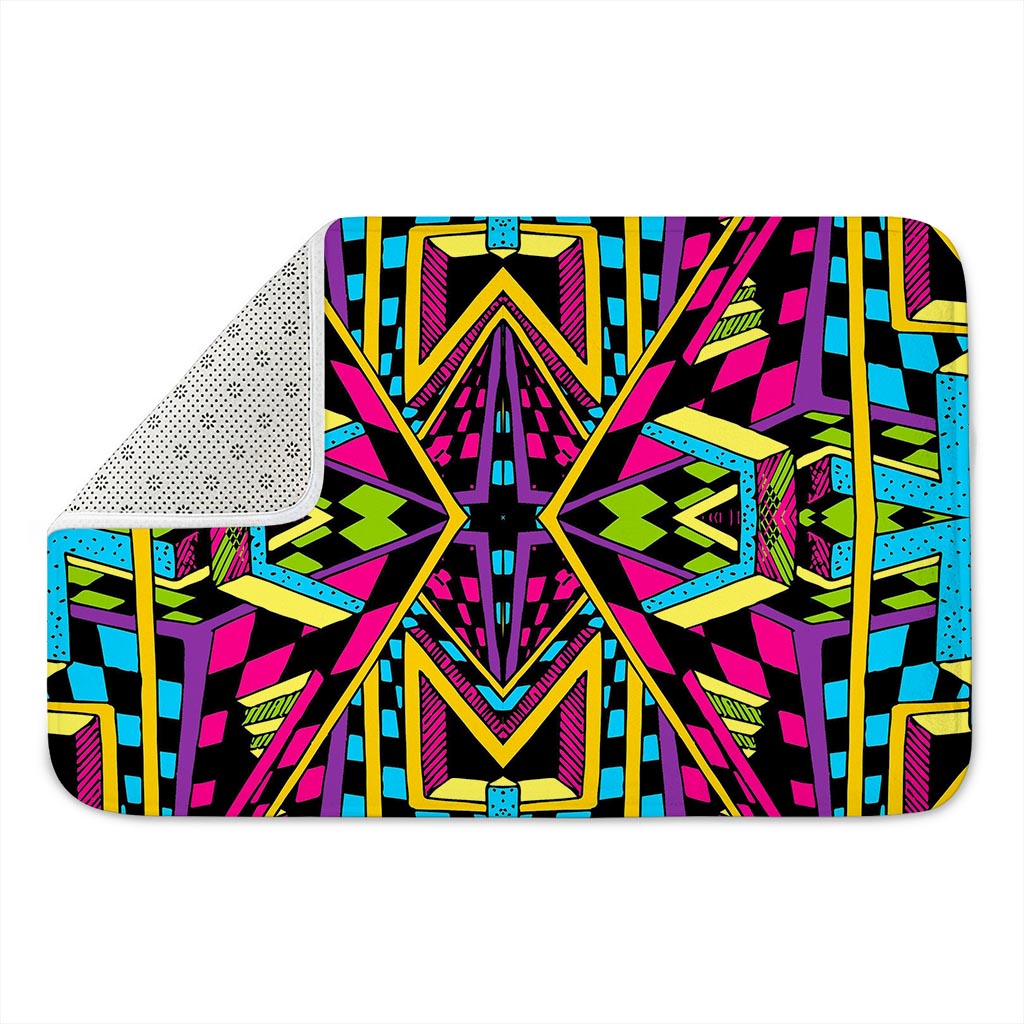 Ethnic Psychedelic Trippy Print Indoor Door Mat